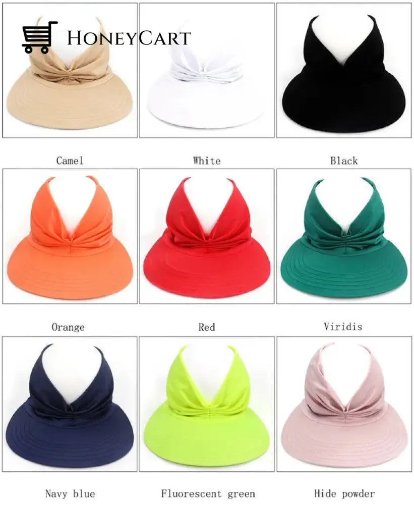Summer Hot Sale 49% Off Womens Anti-Ultraviolet Elastic Top Hat Womens Sun Hat