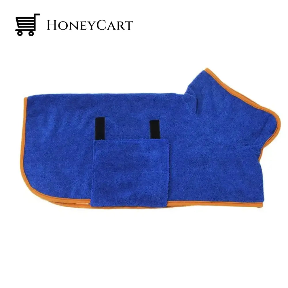 Super Absorbent Pet Bathrobe Blue / Xs/8.8-16.5Lb Tool