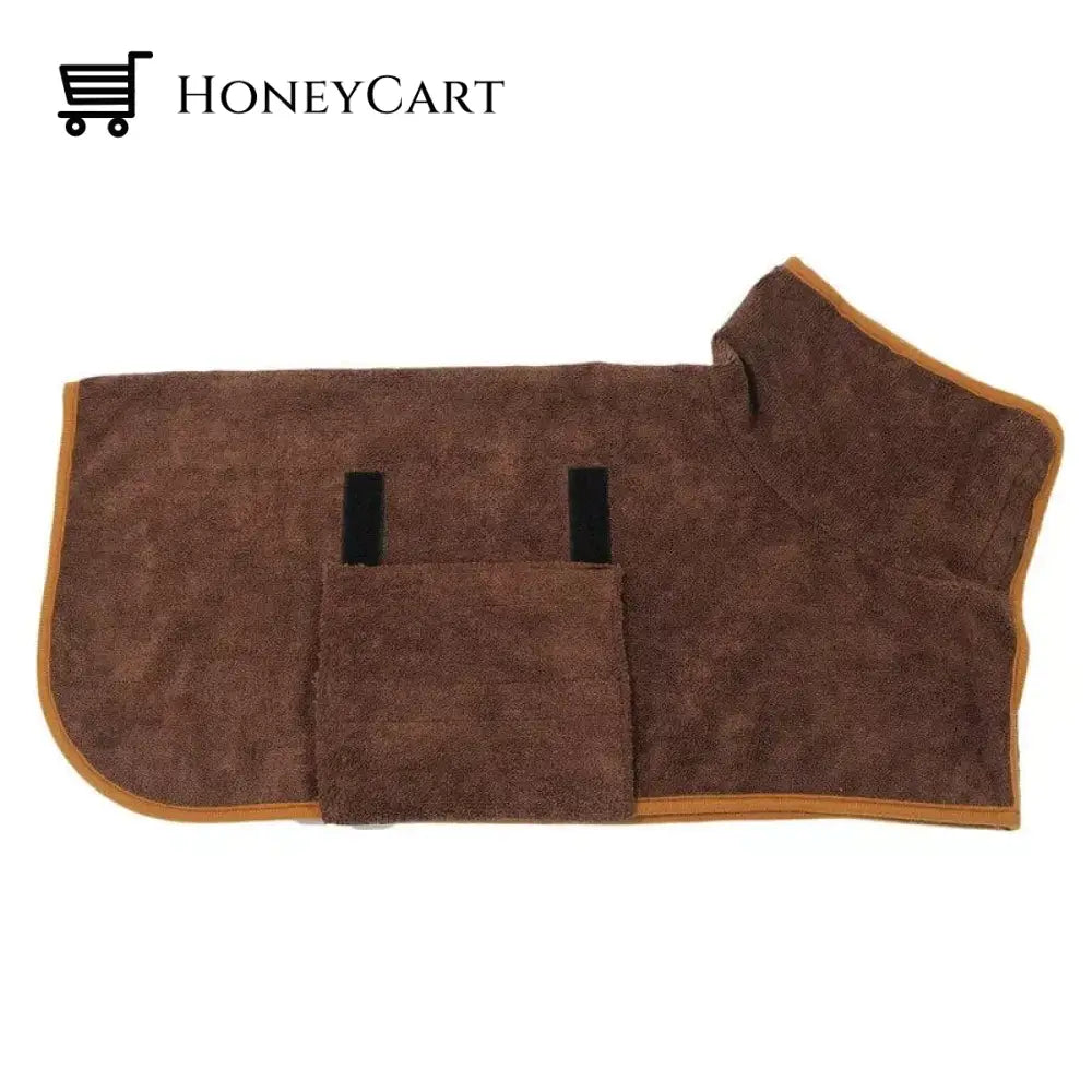 Super Absorbent Pet Bathrobe Brown / Xs/8.8-16.5Lb Tool