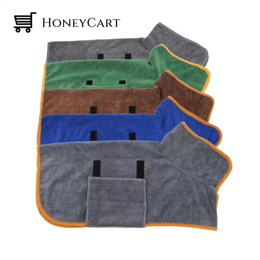Super Absorbent Pet Bathrobe Gray / Xs/8.8-16.5Lb Tool