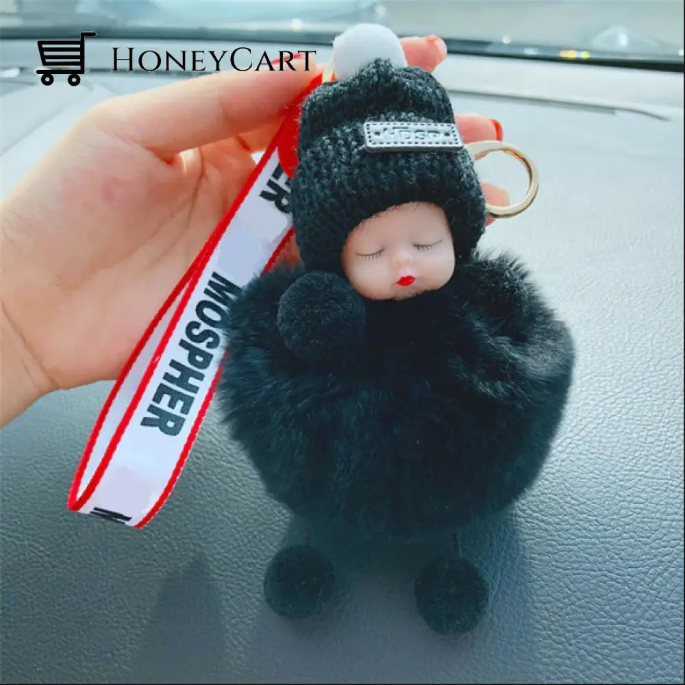 Super Cute Furry Doll Keychain Black / Style1 Tool