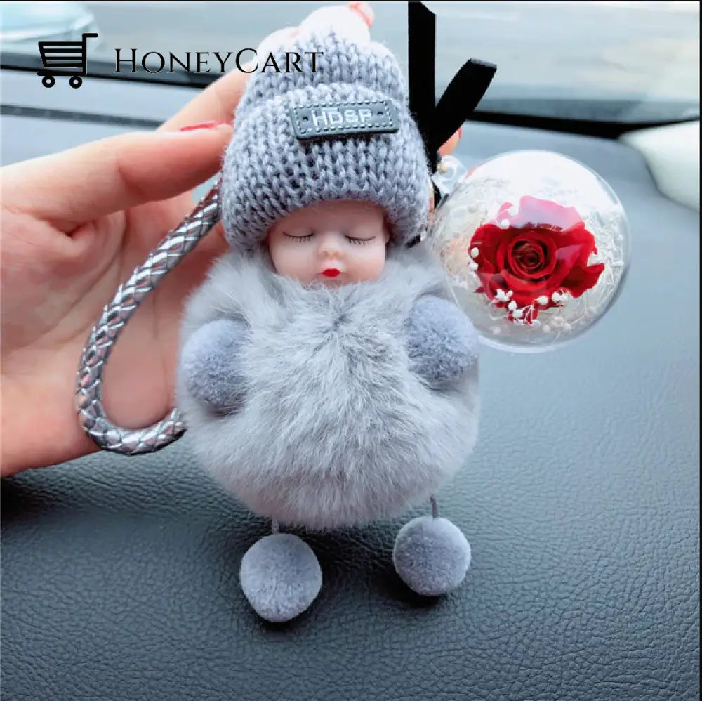 Super Cute Furry Doll Keychain Grey / Style2 Tool