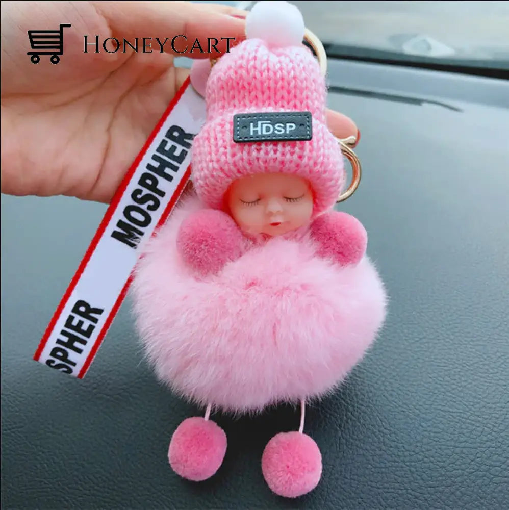 Super Cute Furry Doll Keychain Tool