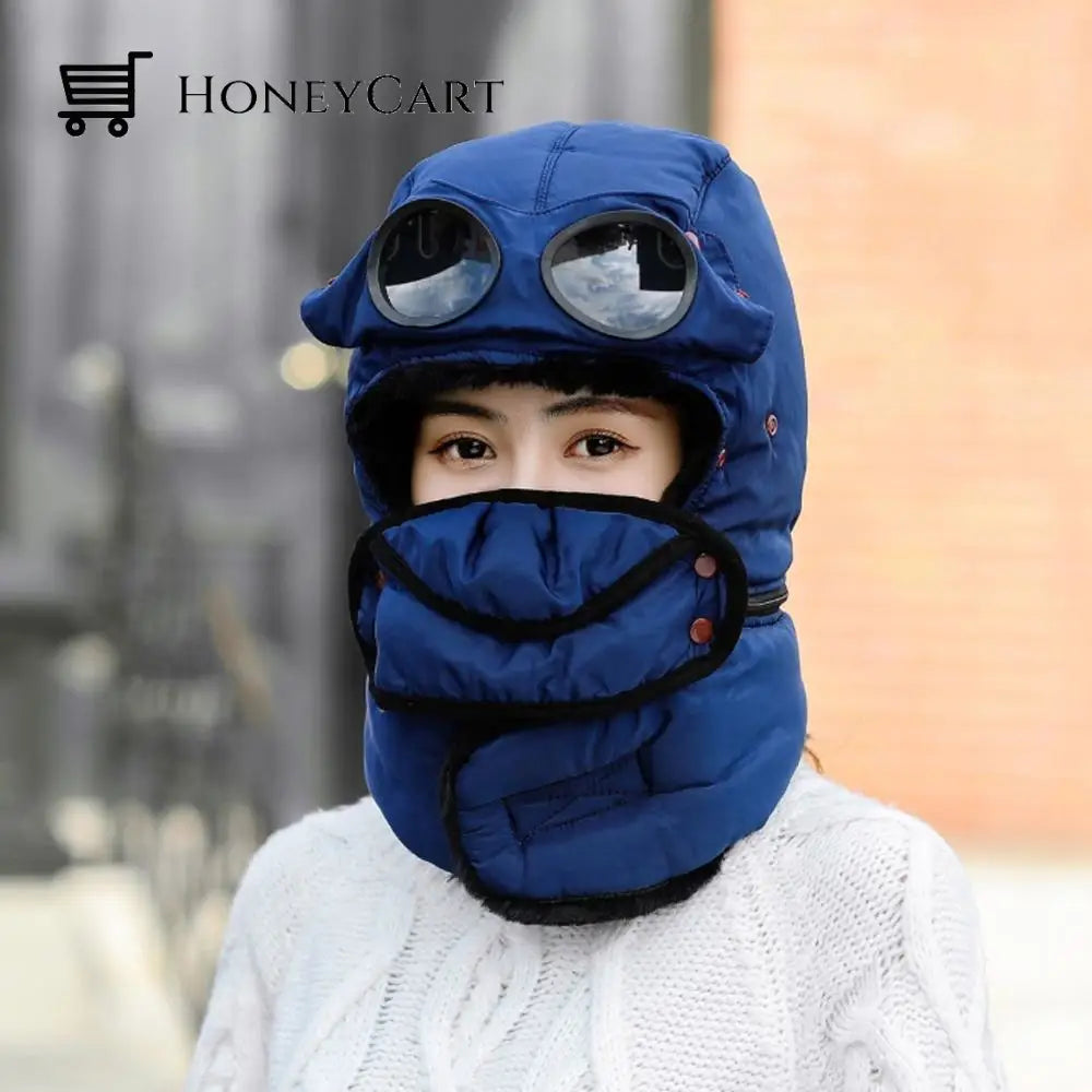 Thermal Winter Trapper Hat Blue
