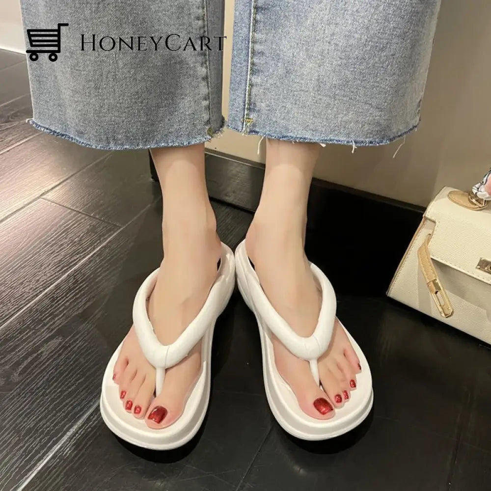 Thick Bottom Wedge Flip-Flops