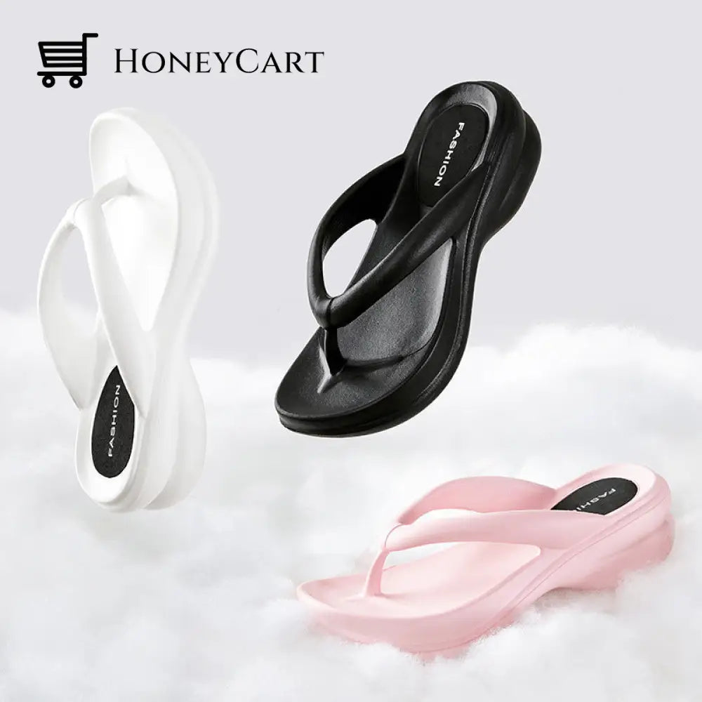 Thick Bottom Wedge Flip-Flops