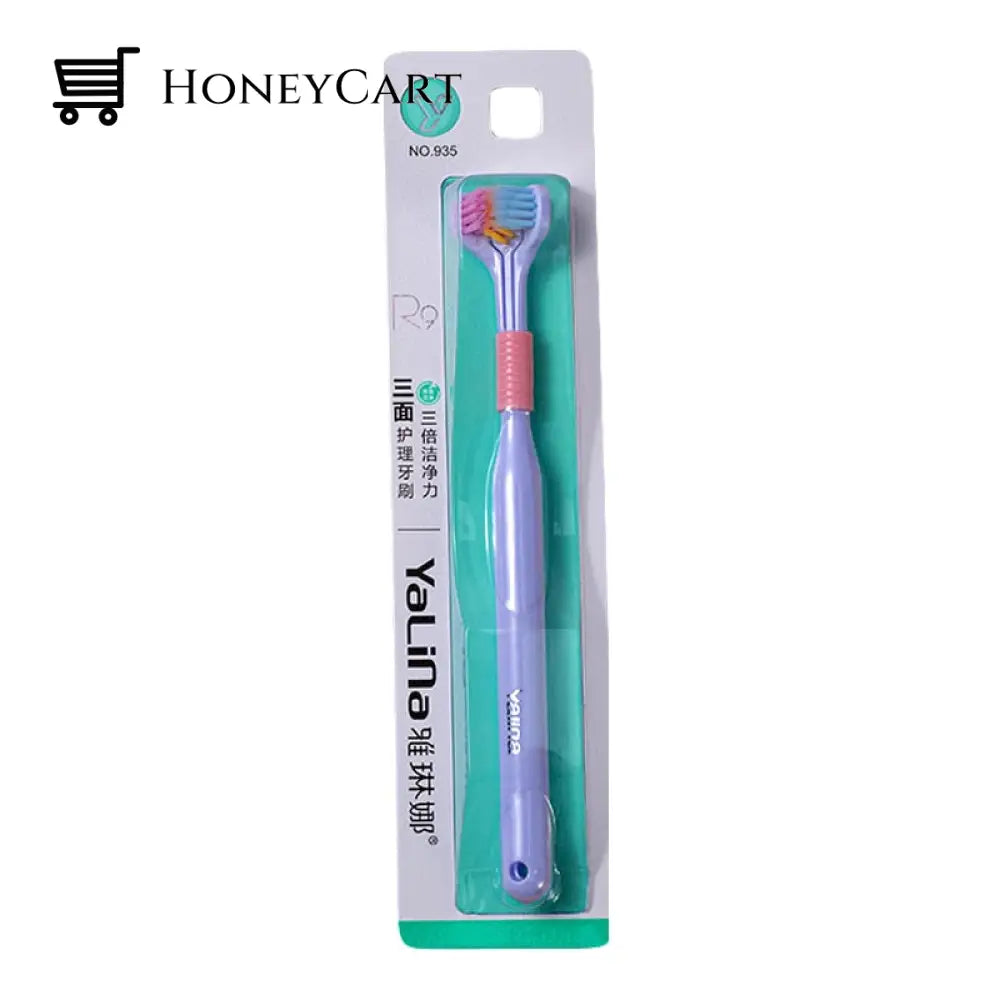 Three Sided Soft Hair Tooth Toothbrush Ultra Fine Bristle Adult Oral Care Safety Teeth Brush Health