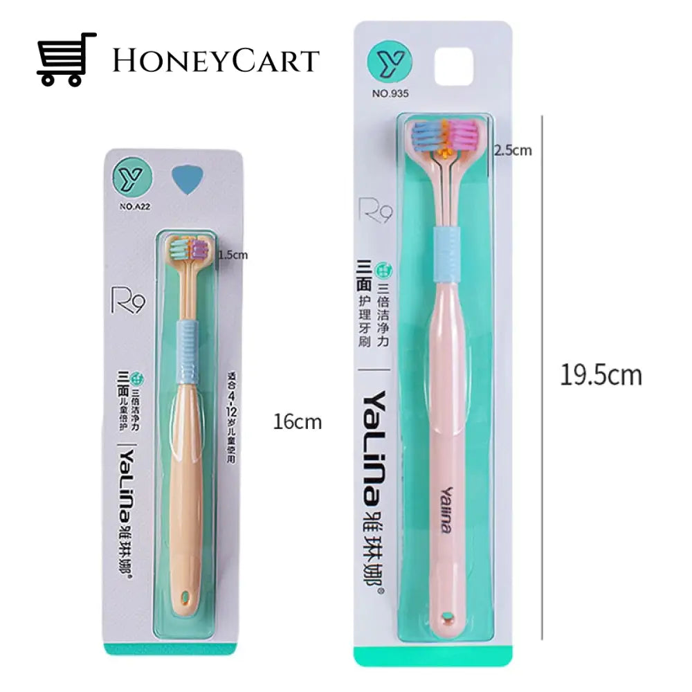 Three Sided Soft Hair Tooth Toothbrush Ultra Fine Bristle Adult Oral Care Safety Teeth Brush Health
