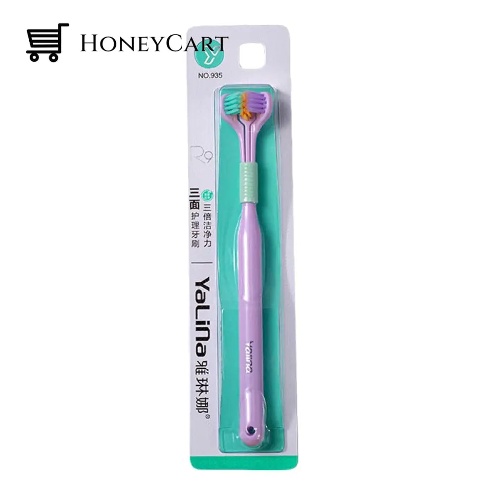 Three Sided Soft Hair Tooth Toothbrush Ultra Fine Bristle Adult Oral Care Safety Teeth Brush Health