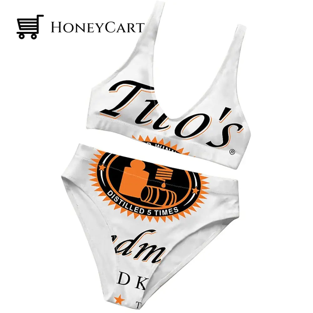 Titos Vodka Two-Piece Bikini Set For Women White / S Swimwear