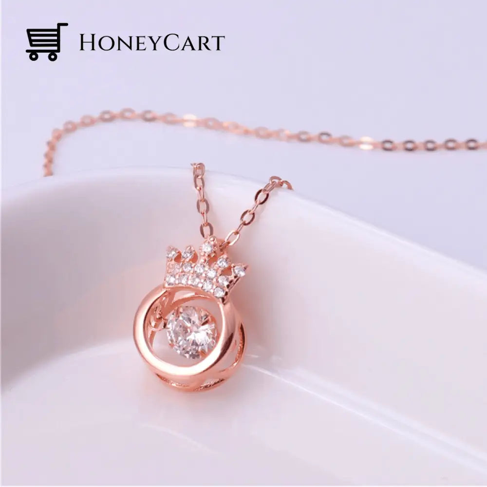 To My Granddaughter | Straighten Your Crown Necklace Rose Gold