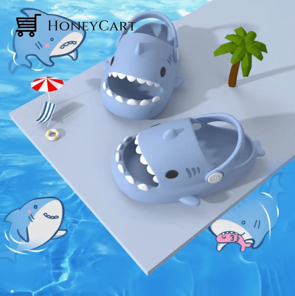 Toddlers Cloudy Shark Slide (Sports Mode)