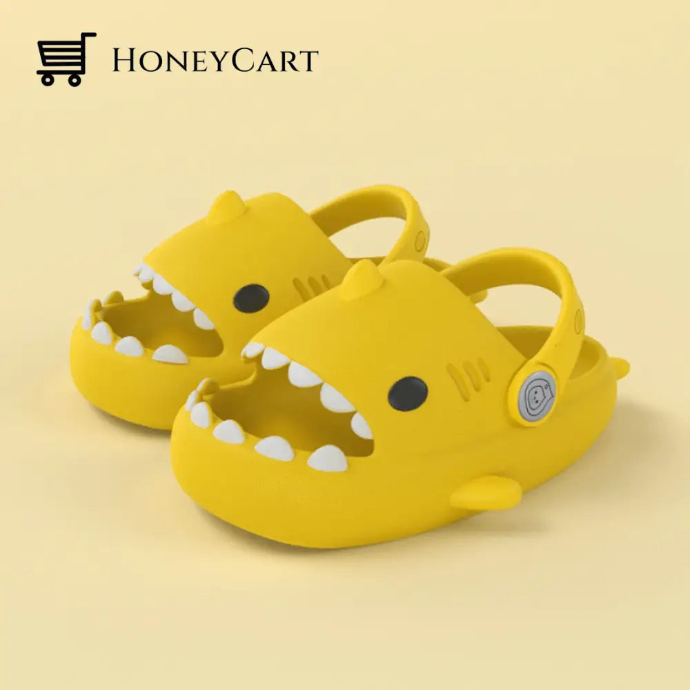 Toddlers Cloudy Shark Slide (Sports Mode) Yellow / Toddler Uk 5 | Us 5.5 Eu 21