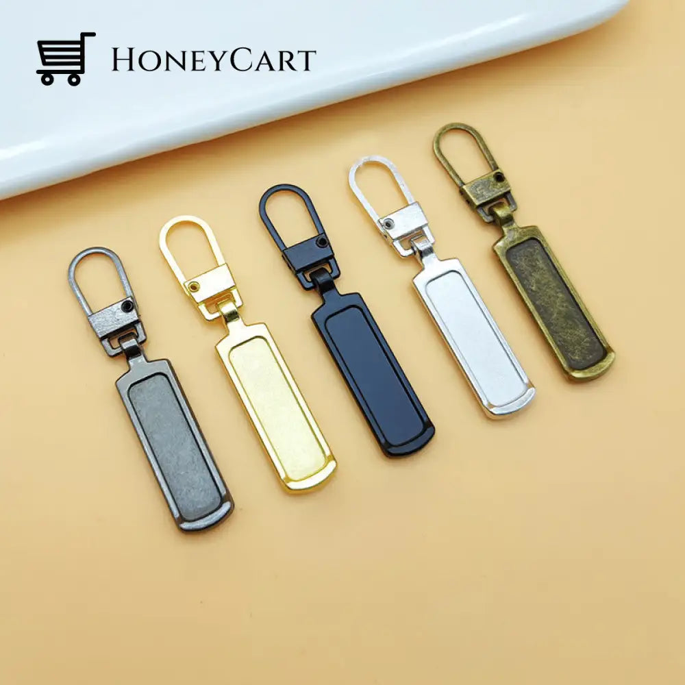 Tool-Free Detachable Stylish Zipper Pull Black