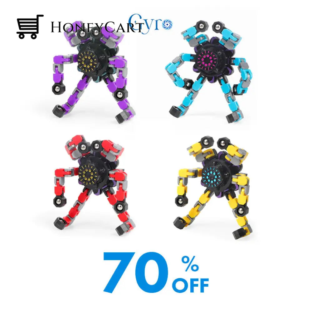 Transformable Fingertip Anxiety Stress Relief Toy 70% Off Set 4 (All Solid Colors)