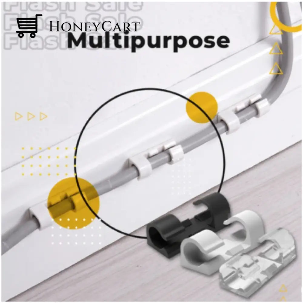 Transparent Finisher Wire Clamp White Cable Clips