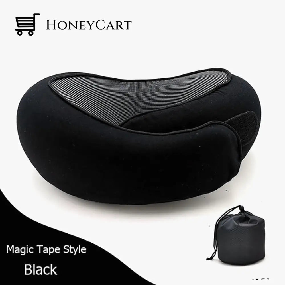 Travel Neck Pillow Black / Magic Tape