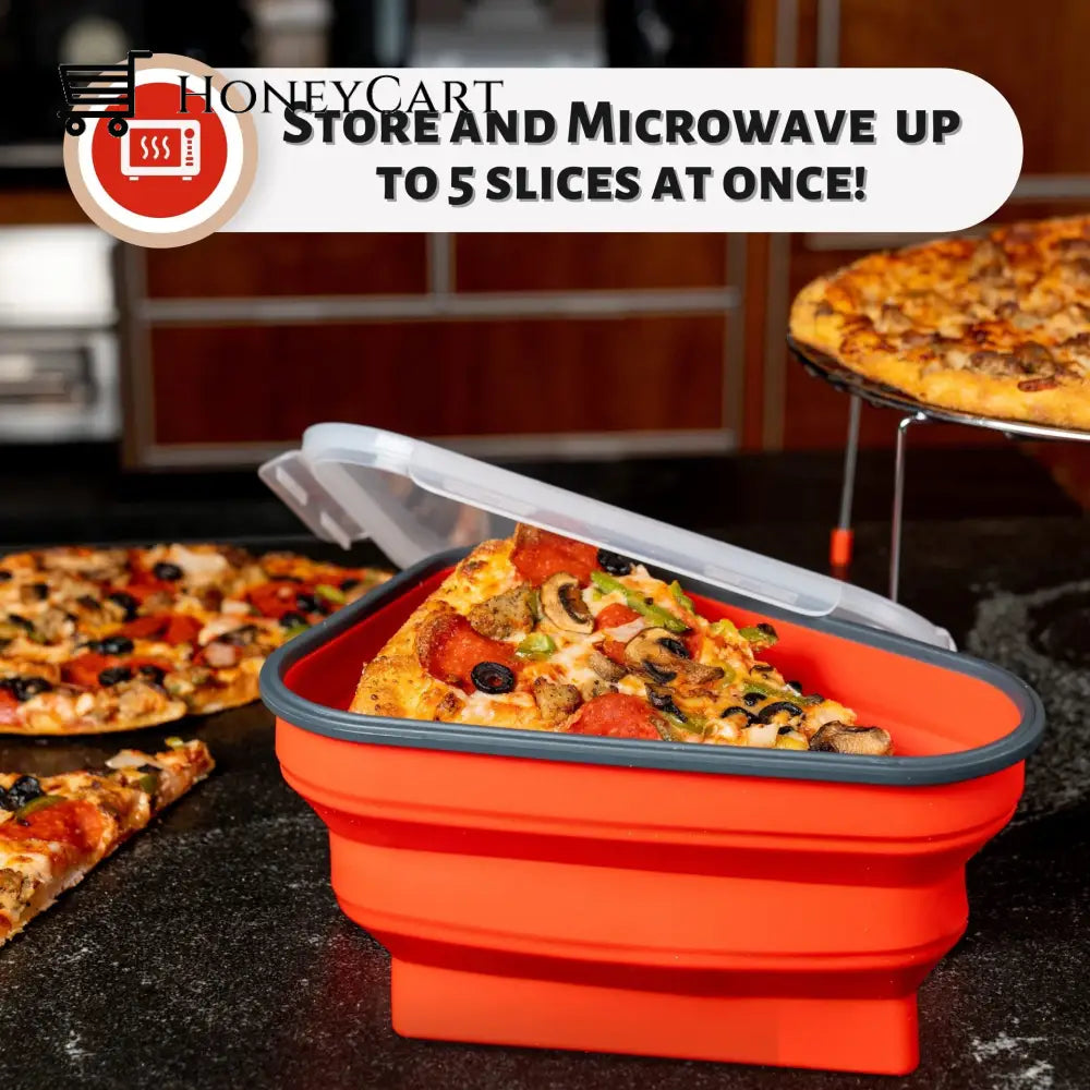 Triangle Silicone Folding Pizza Box Reusable Home Cj