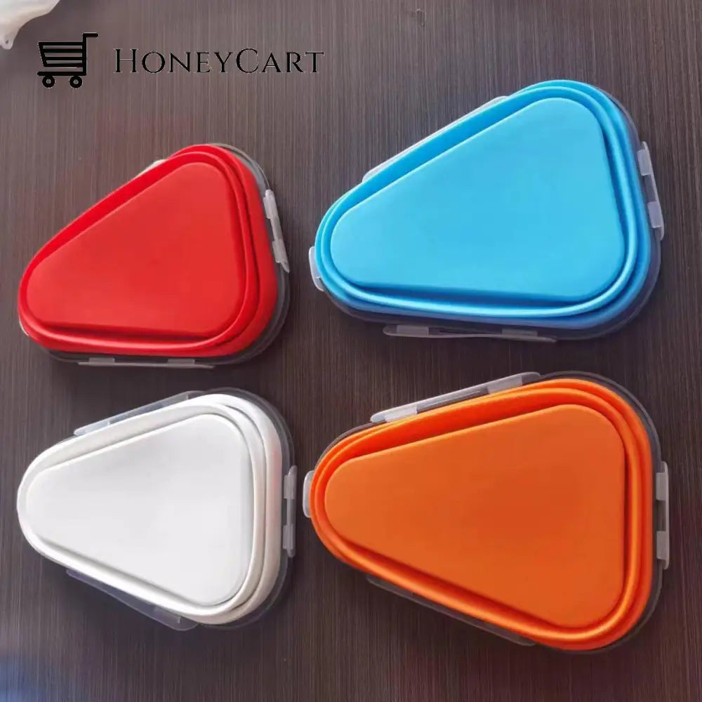 Triangle Silicone Folding Pizza Box Reusable Home Cj