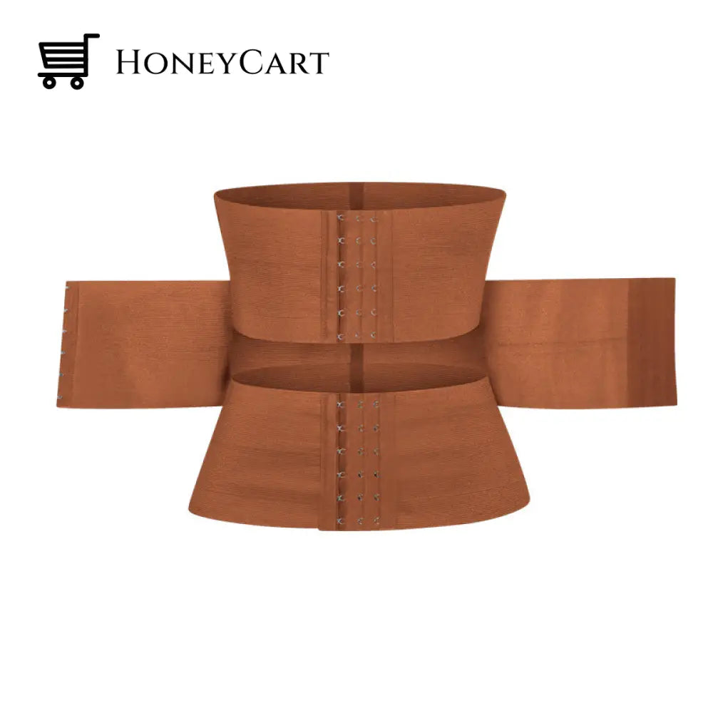 Tummy Tuck Yoga Exercise Plus Size Toning Band Brown / 2Xl Sport Cj