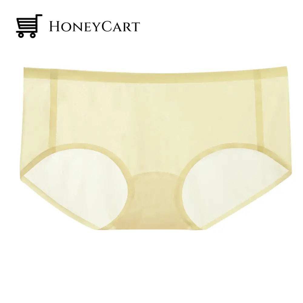 Ultra-Thin Non-Marking Ice Silk Underwear Yellow Clothing