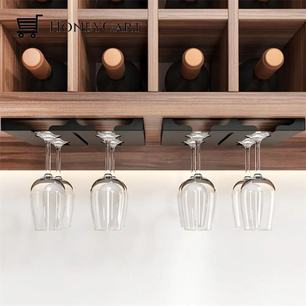 Under Cabinet Glass Organizer Rack