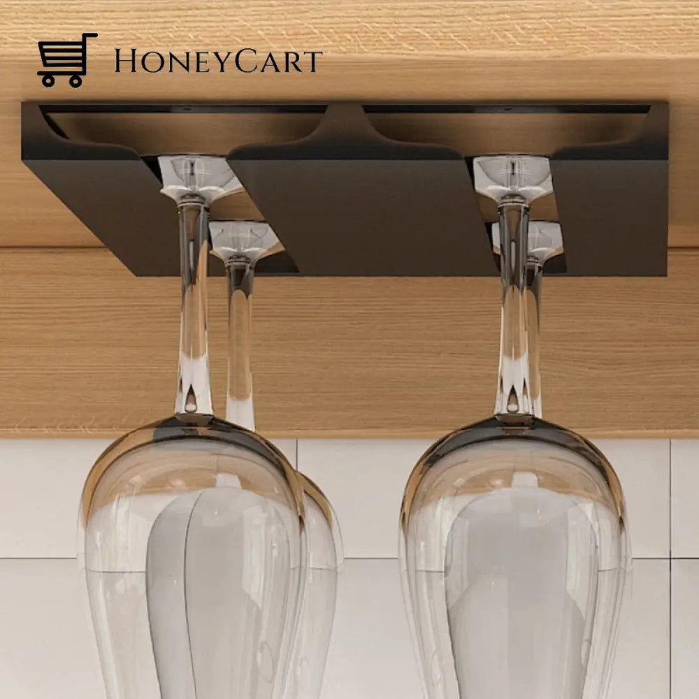 Under Cabinet Glass Organizer Rack