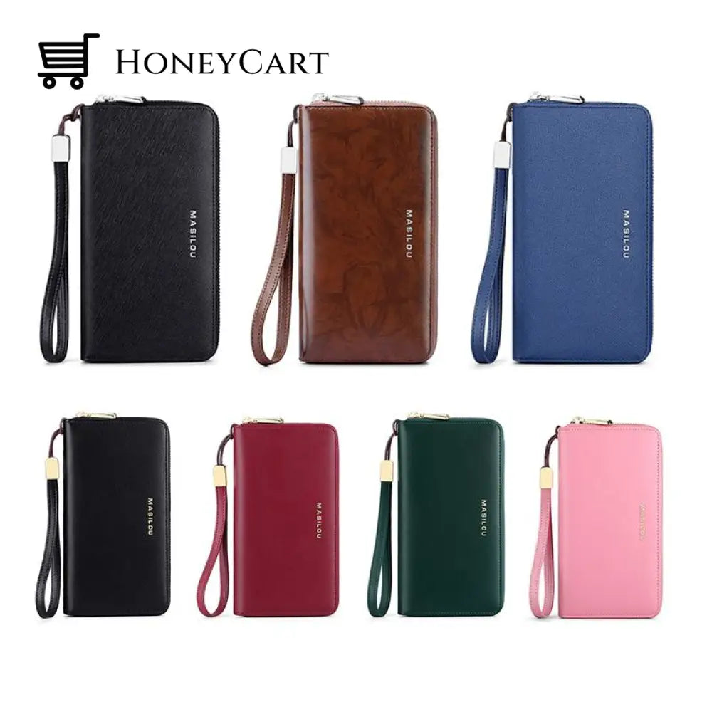 Unisex Rfid Long Wallet Tool