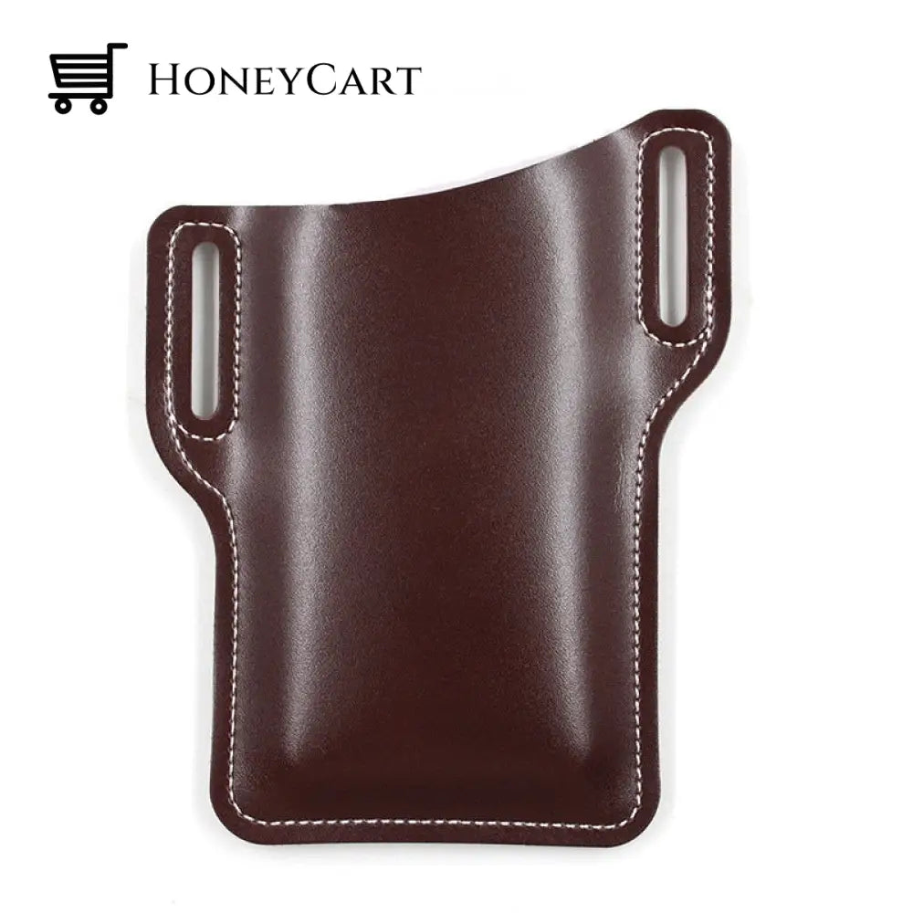 Universal Leather Case Waist Dark Brown