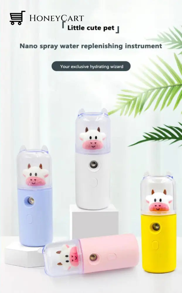 Usb Cartoon Animal Rechargeable Mini Face Steamer Humidifiers