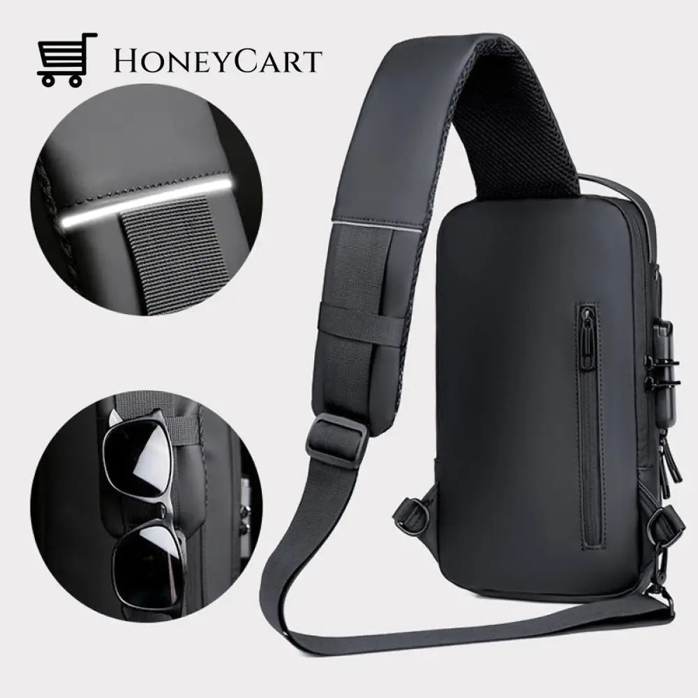Usb Charging Sport Sling Anti-Theft Shoulder Bag