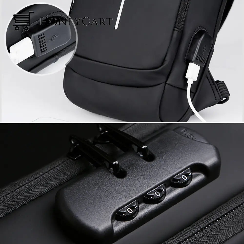 Usb Charging Sport Sling Anti-Theft Shoulder Bag