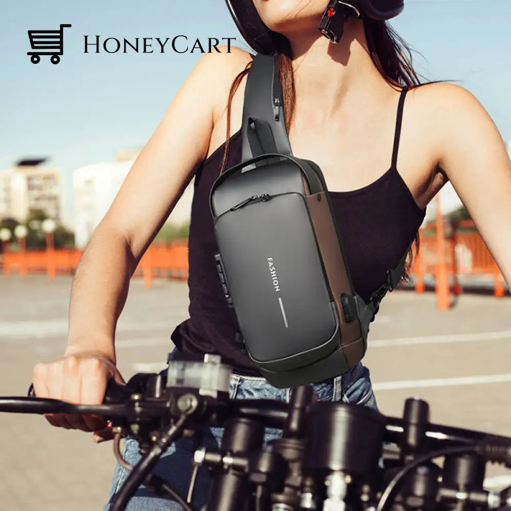 Usb Charging Sport Sling Anti-Theft Shoulder Bag