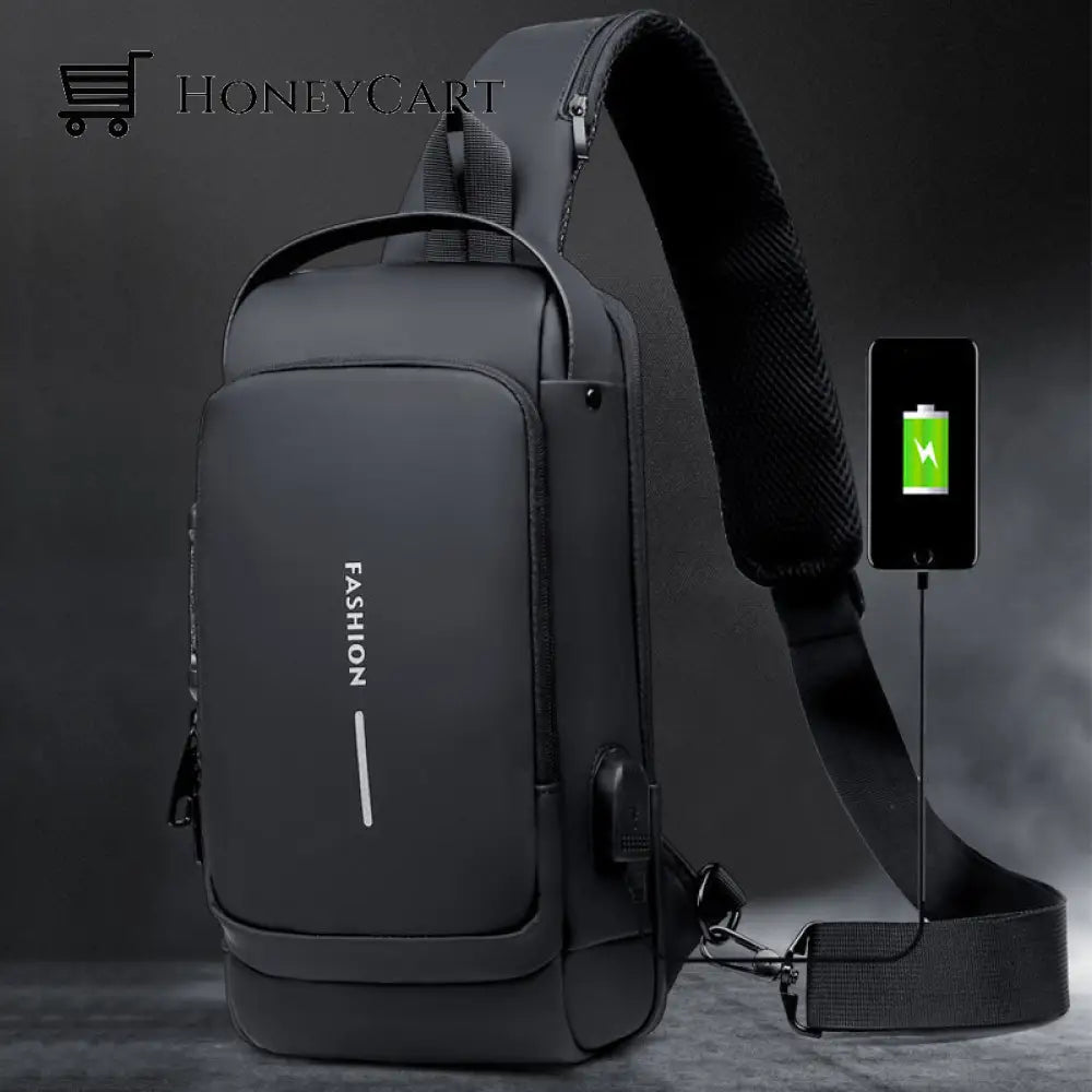 Usb Charging Sport Sling Anti-Theft Shoulder Bag
