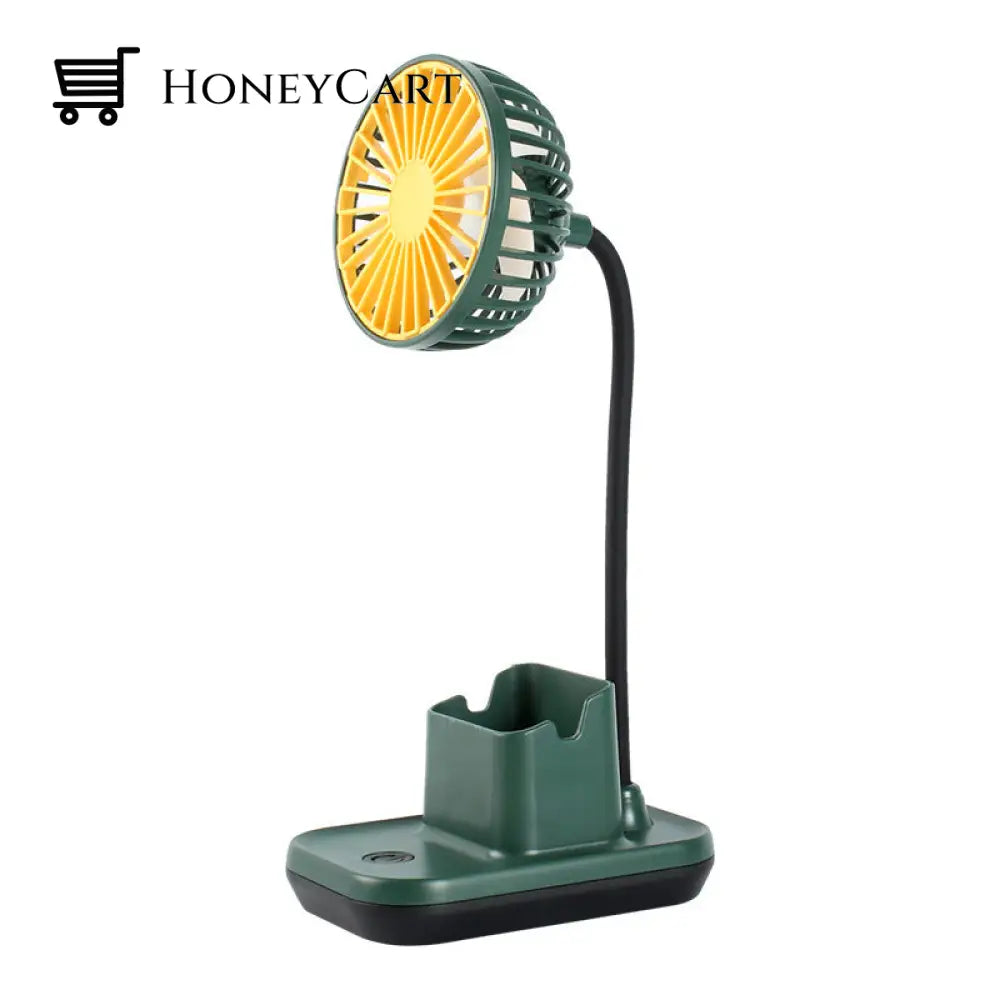 Usb Desktop Mini Fan Green Plastic