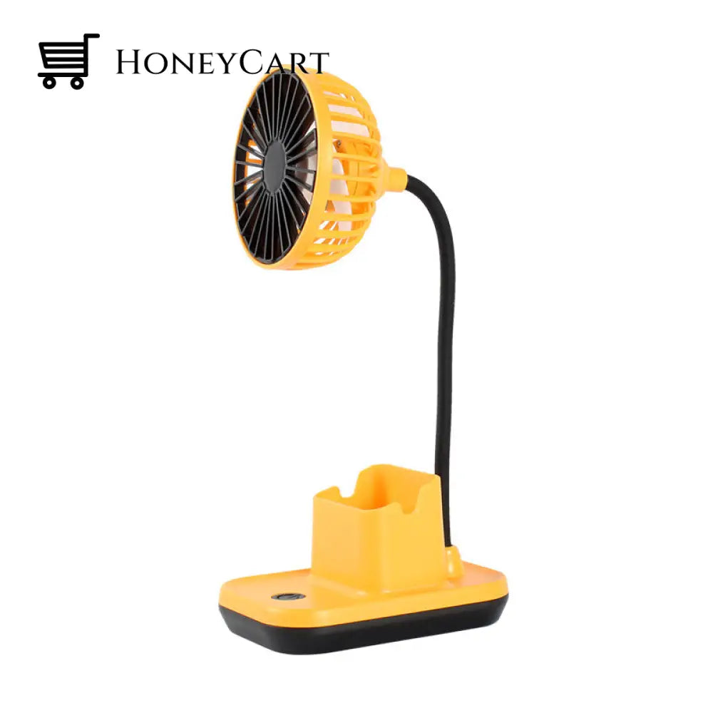 Usb Desktop Mini Fan Yellow Plastic