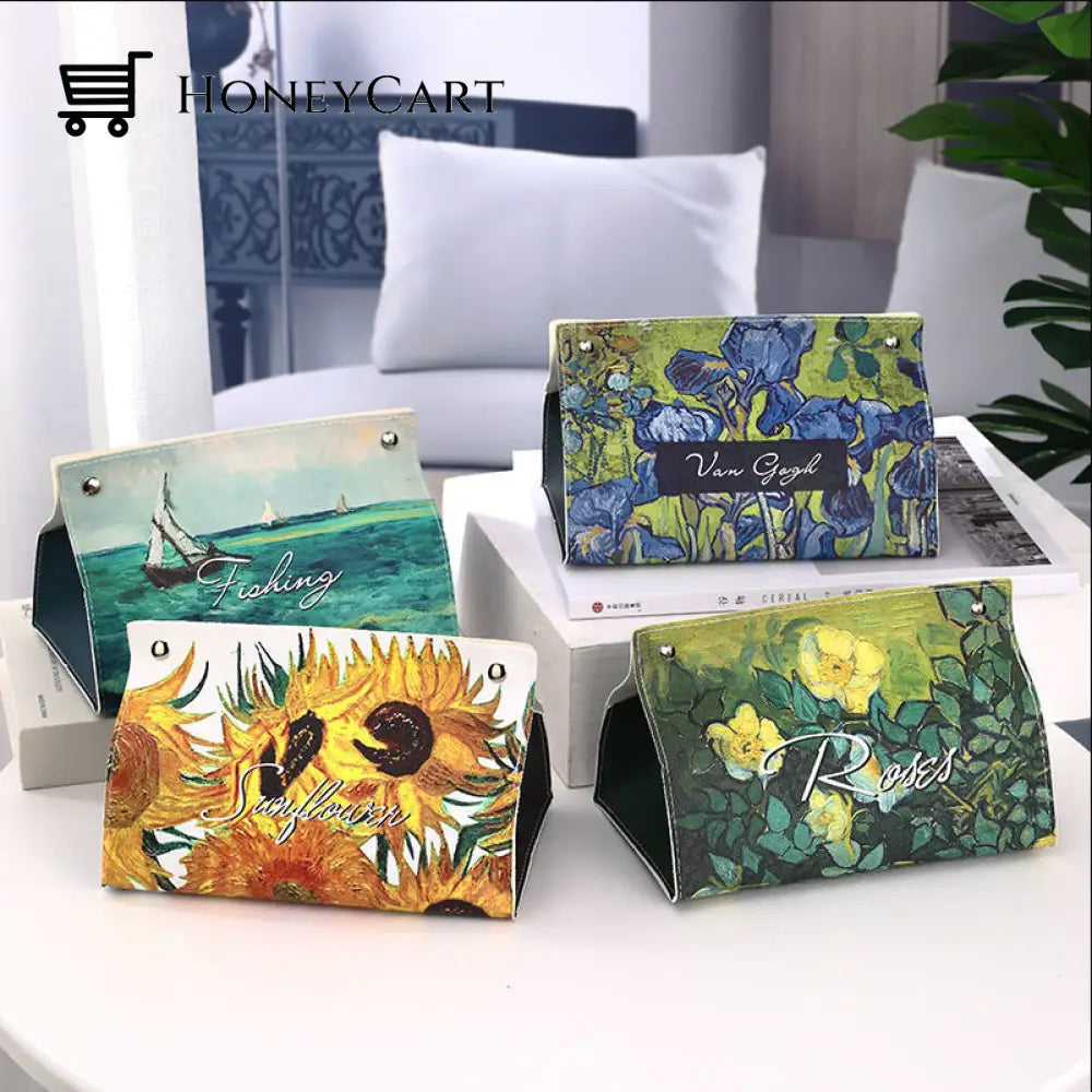 Van Gogh Oil Painting Tissue Box Tool