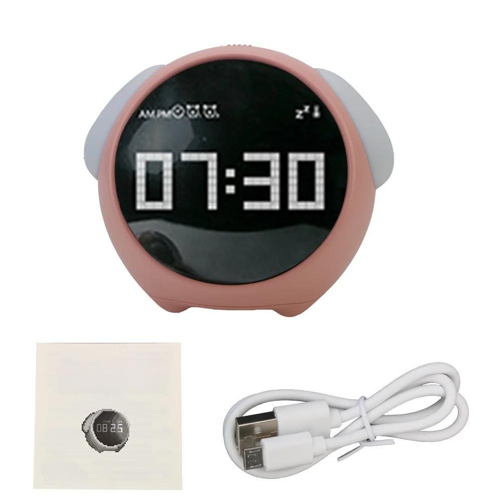 Kids Alarm Clock Voice-Controlled Night Light Alarm Clock