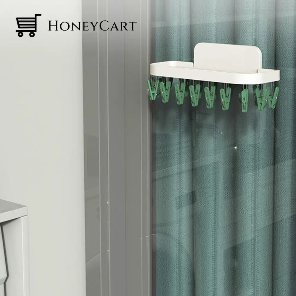 Wall-Mounted Hooks Bathroom Drying Rack Accessories