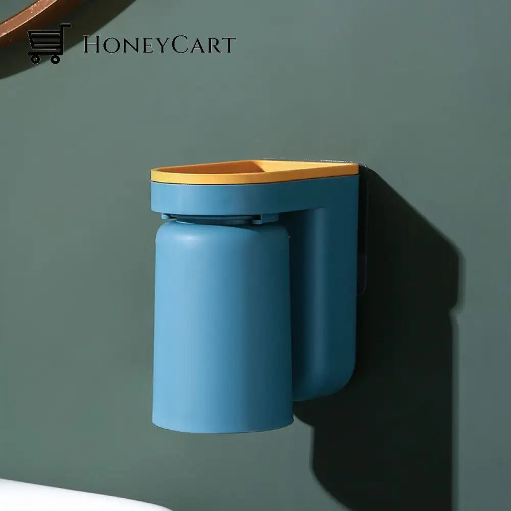 Wall-Mounted Magnetic Toothbrush Holder Blue Holders