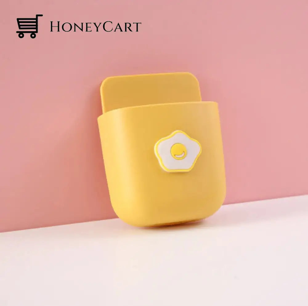 Wall-Mounted Mobile Phone Charging Box Yellow