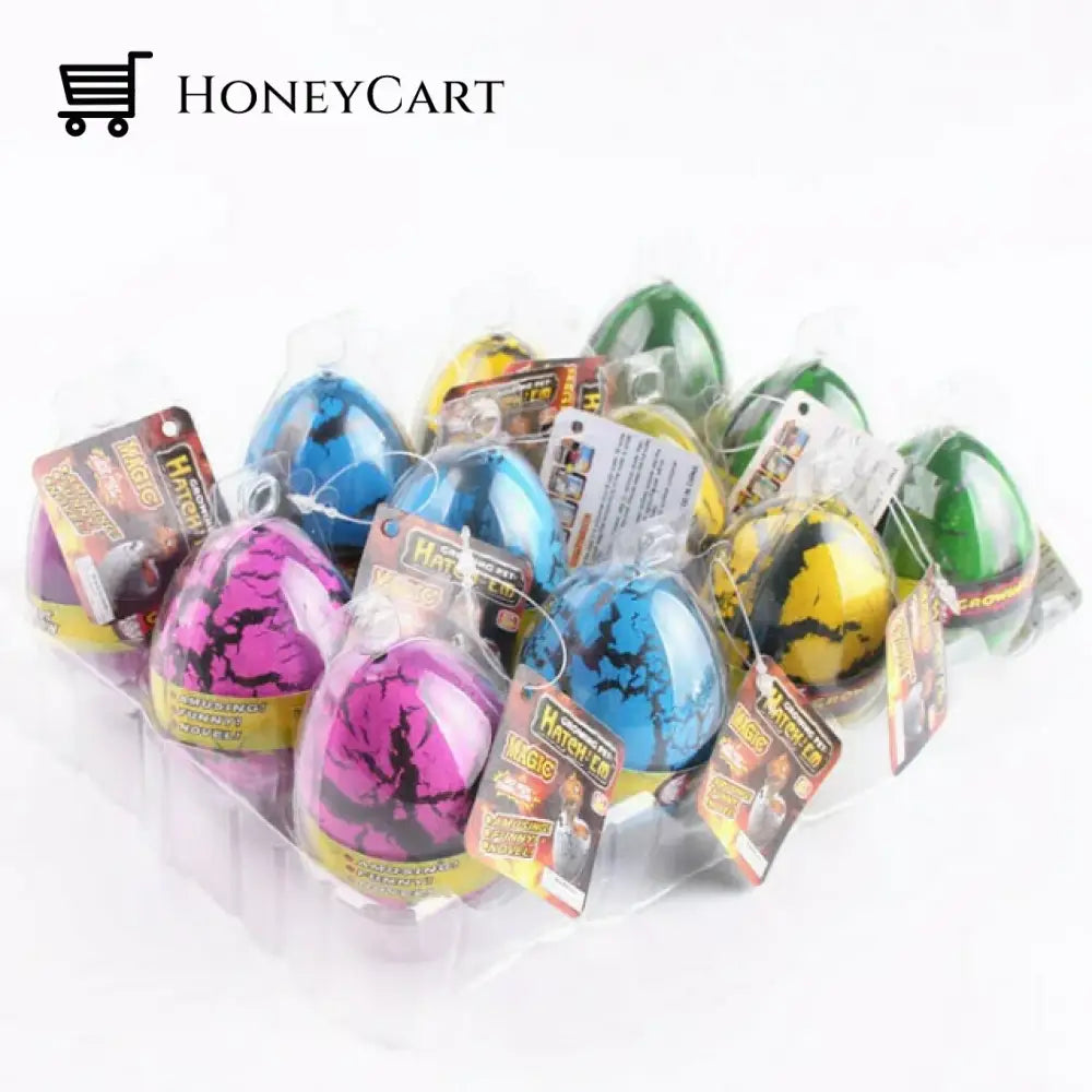 Warm Up For Easter Interesting Watercolor Cracked Dinosaur Hatching Egg.