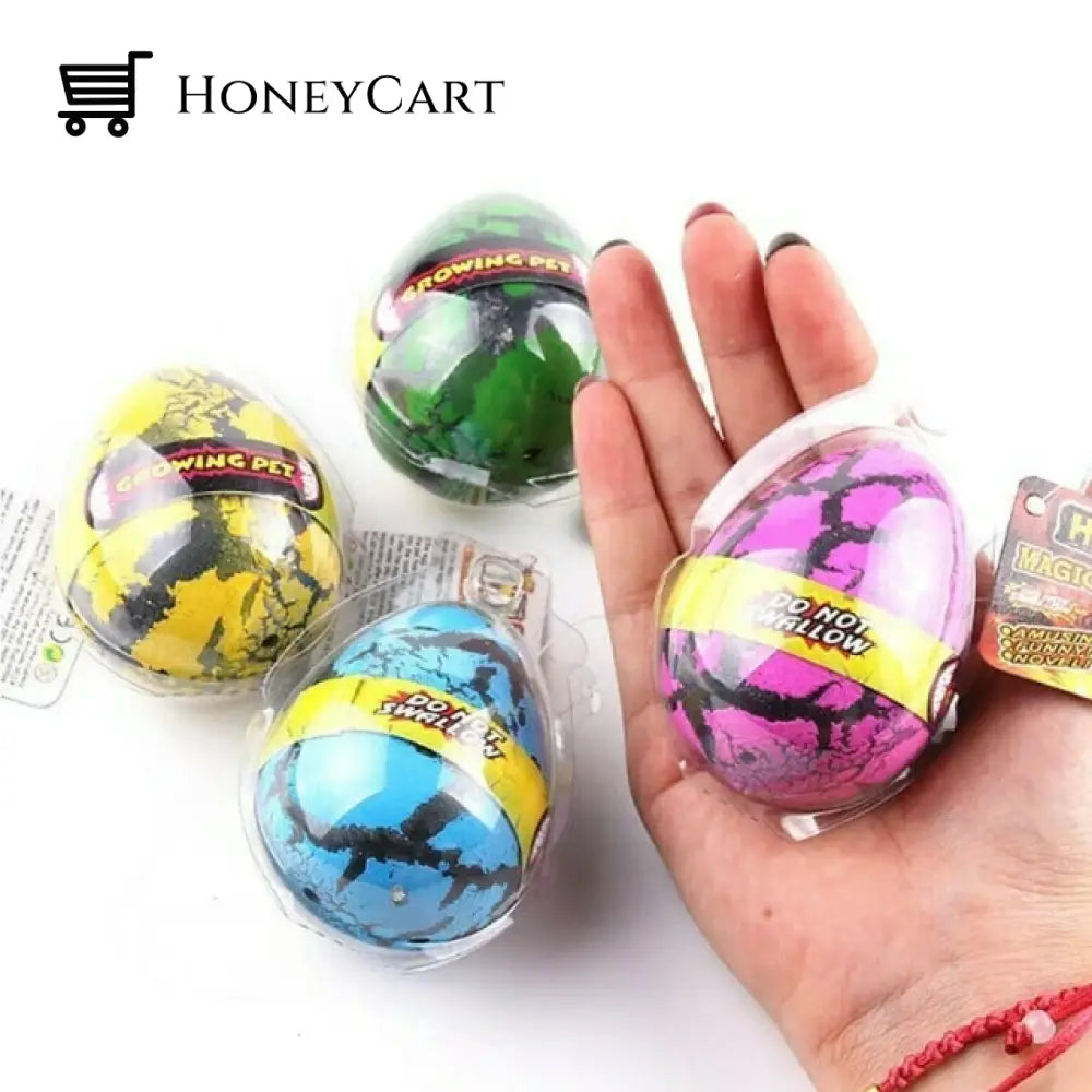 Warm Up For Easter Interesting Watercolor Cracked Dinosaur Hatching Egg.