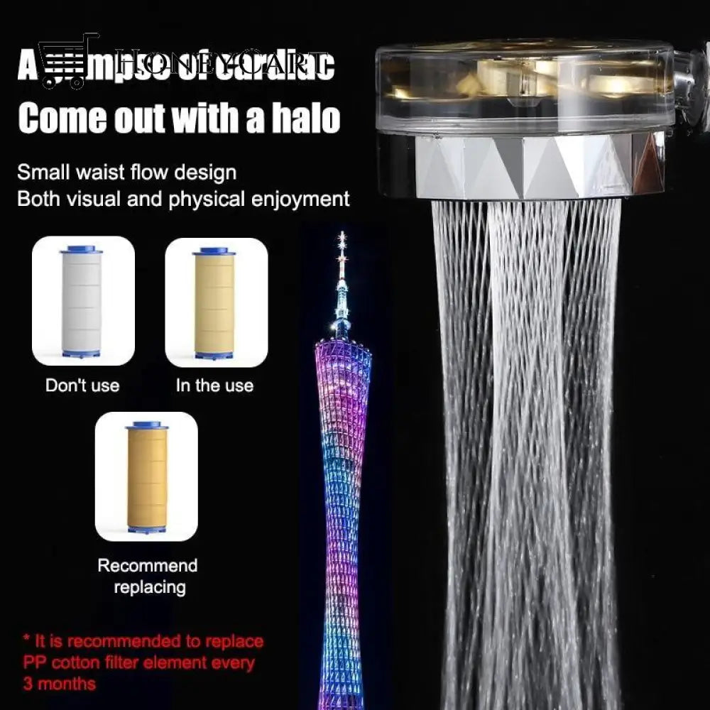 Water Saving Flow 360° Rotating High-Pressure Shower