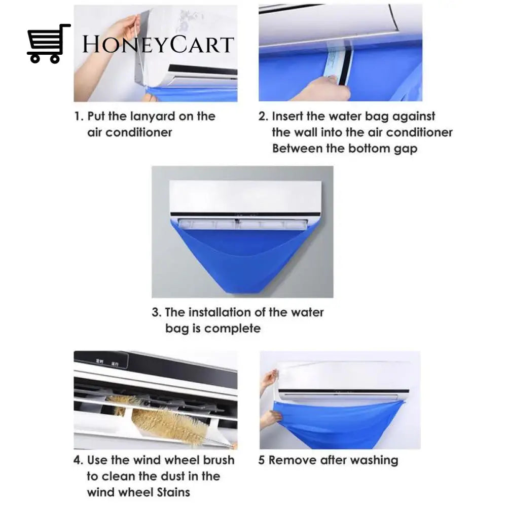 Waterproof Air Conditioner Cleaning Cover Plastic
