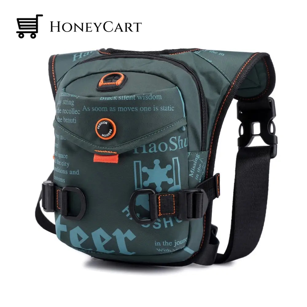 Waterproof Sporty Crossbody Bag Green Leg Backpacks
