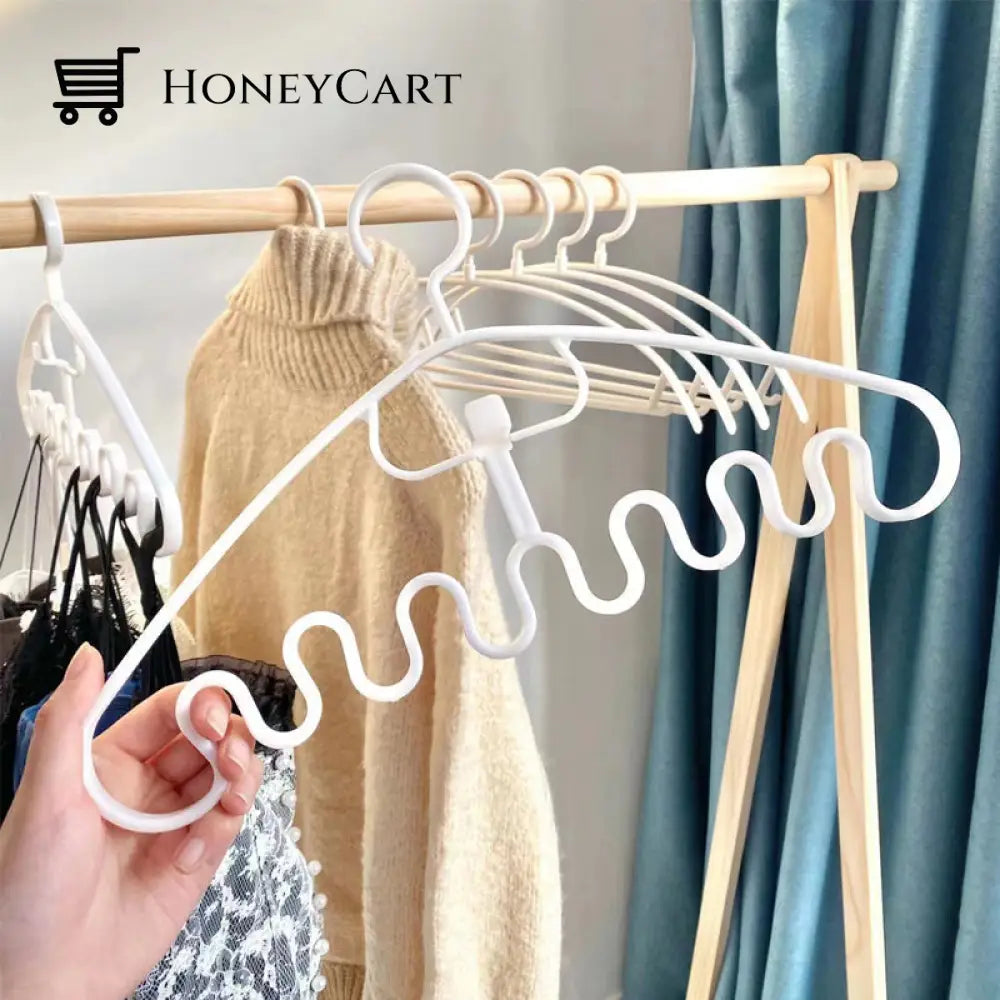 Wave Pattern Stackable Hanger (10Pcs)