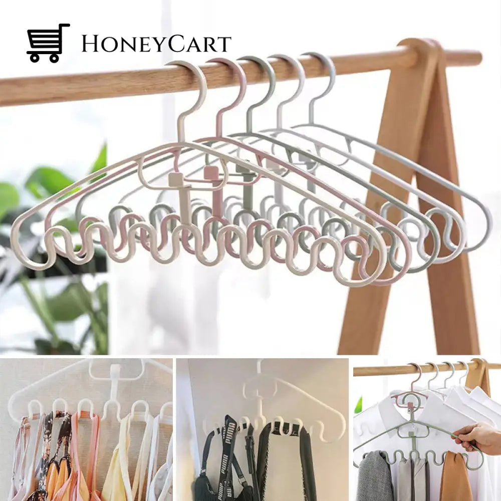 Wave Pattern Stackable Hanger (10Pcs)