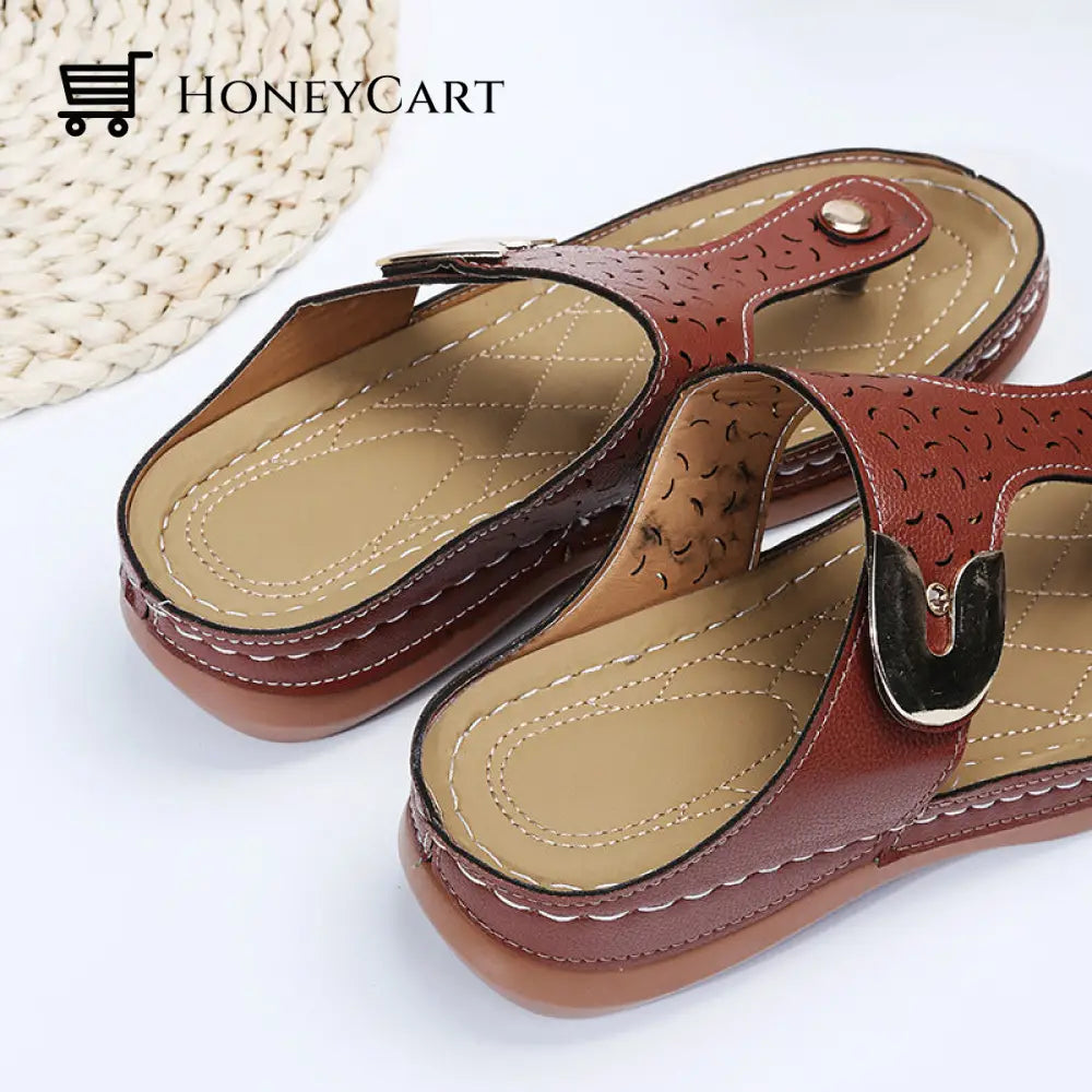 Wedge Heel Flip Flops