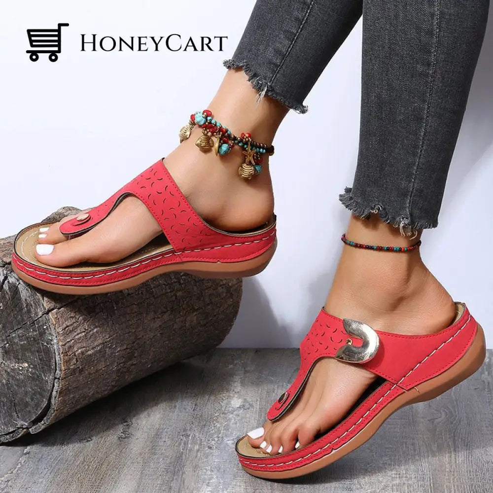 Wedge Heel Flip Flops